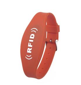 Gelang silikon RFID ID IC gelang komposit frekuensi ganda kartu gelang kebugaran NFC tahan air gelang taman air