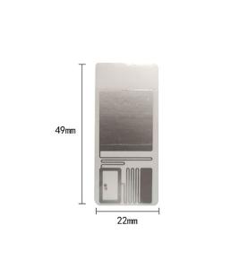 Tag elektronik rfid UHF untuk supermarket tak berawak ritel baru dengan lem setengah belakang label putih kertas sintetis PP