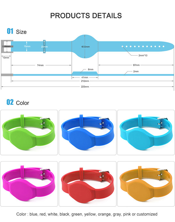 Gelang RFID Custom Gelang PVC Gelang Festival Anak 13.56Mhz Chip RFID RFID gelang