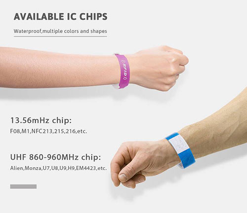 Chip Gelang Kertas RFID Sekali Pakai