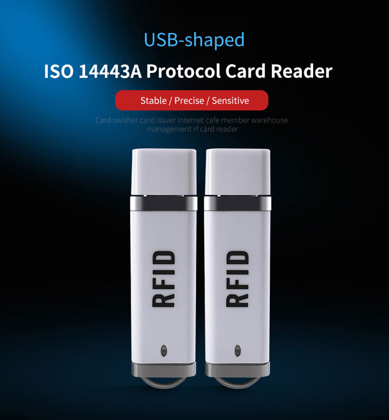 Pembaca Kartu Mini RFID Berbentuk USB