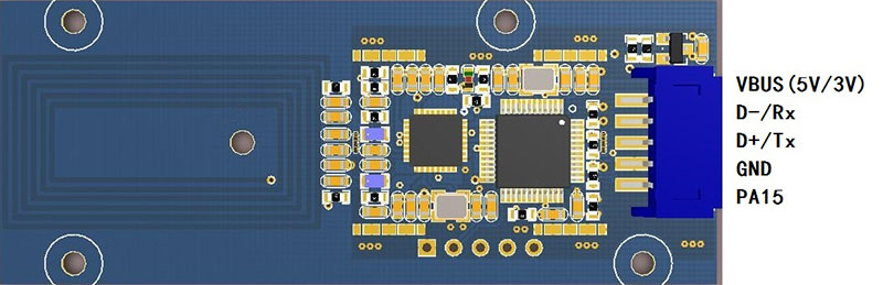 Kartu ISO14443A non-kontak, ISO15693 Modul HF multi-protokol sensor pintar kartu IC modul baca-tulis2