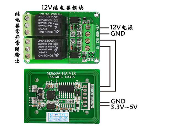 Modul pembaca kartu IC RFID contactless frekuensi tinggi S50 membaca dan menulis port serial induksi RS232 TTL 5