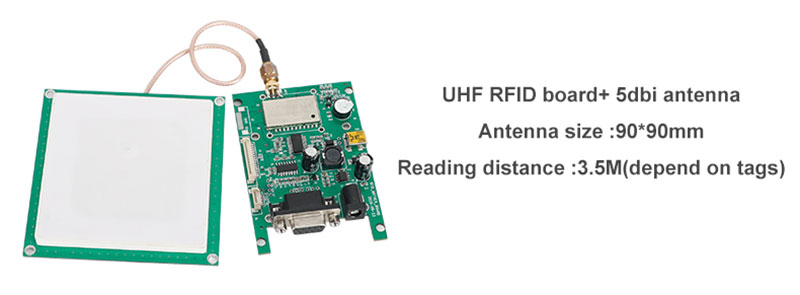 Modul pembaca RFID saluran tunggal frekuensi radio UHF Identifikasi komputer ponsel tertanam modul pembaca kartu UHF7