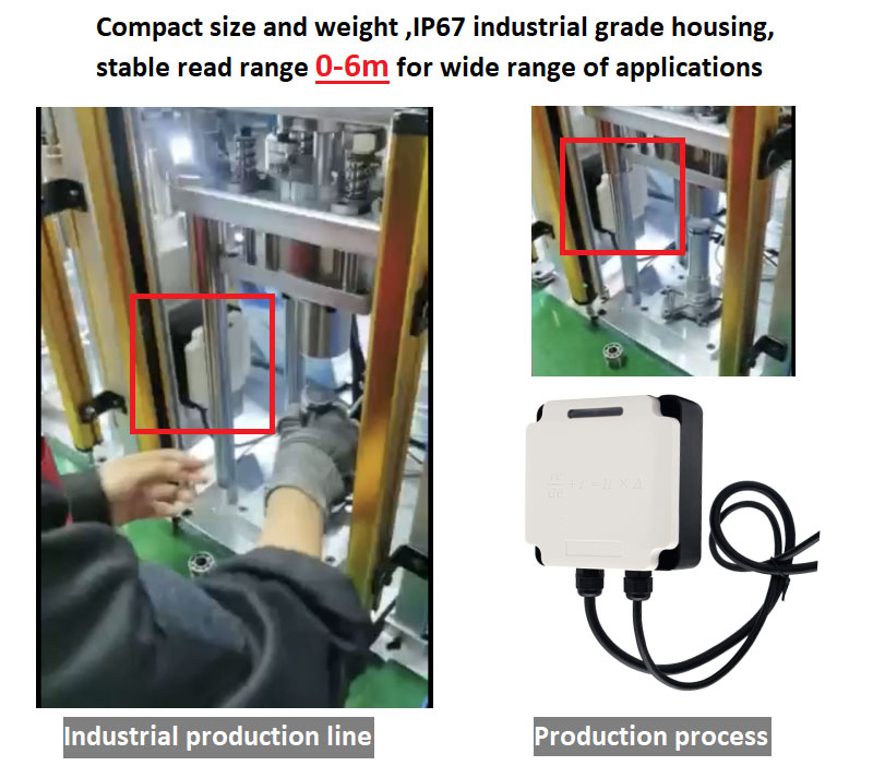 RFID Industrial Reader Modbus terhubung PLC UHF RFID 915M manajemen lini produksi lengkap 5