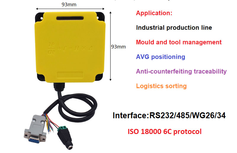 RFID Industrial Reader Modbus terhubung PLC UHF RFID 915M manajemen lini produksi lengkap 6