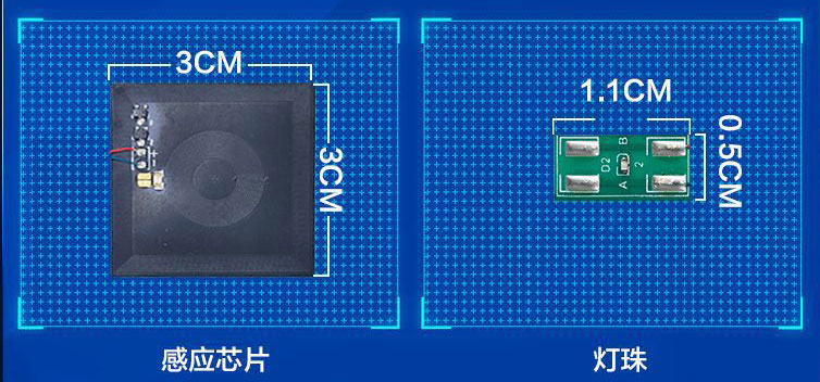 Pemancaran cahaya induksi NFC Label Pemancar Cahaya Pasif Chip Kartu Pintar Terang Label Multi-cahaya Frekuensi Radio 13.56MHZ