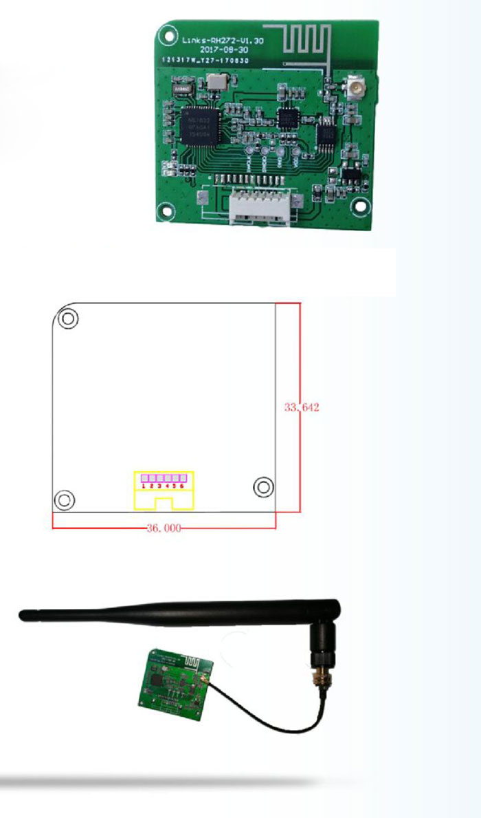 Modul baca-tulis aktif RFID 2.45G baca-tulis aktif menulis modul modul RFID genggam