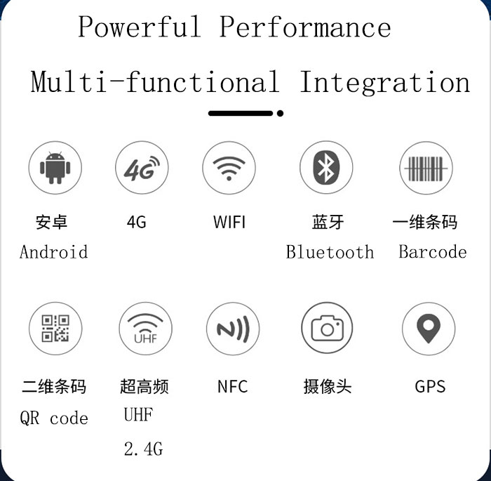 2.4G Terminal Genggam Jarak Jauh RFID Genggam Aktif PDA Genggam