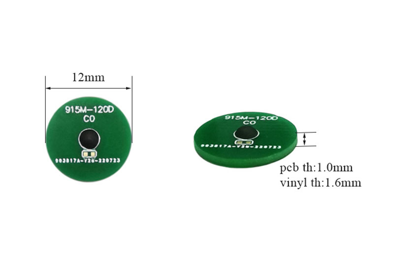 Tag UHF tahan suhu tinggi 12mm Bahan PCB RFID elektronik protokol tag ISO/IEC18000-6