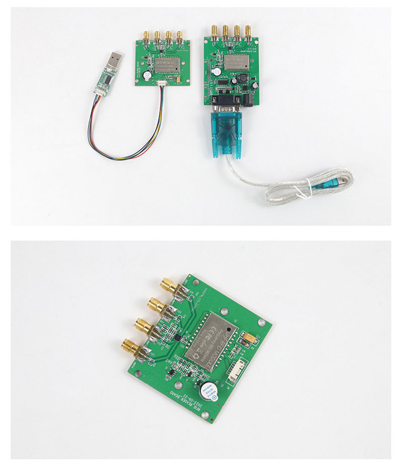 modul frekuensi ultra tinggi rfid empat saluran UHF modul pembaca identifikasi frekuensi radio universal internasional empat modul antena 8